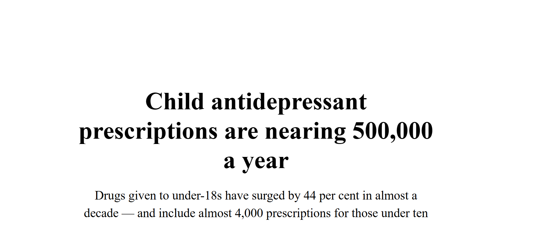 Antidepressants usage in children